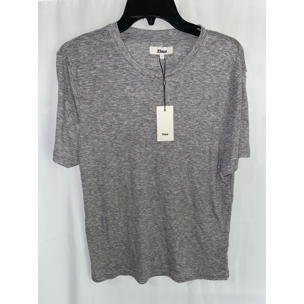 NWT 33mm Brand Heathered Gray T Shirt Tee Large